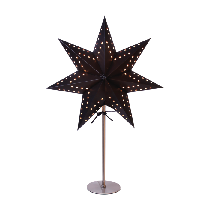 Staande kerstster "Bobo" zwart -51cm