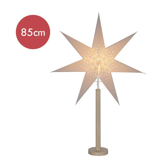 Naturel kerstster Elice met E14 fitting - 85 cm