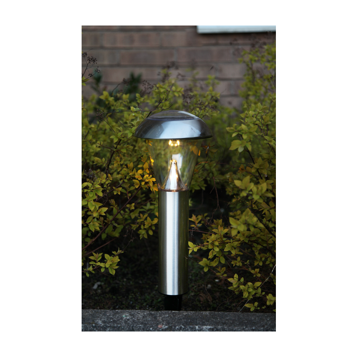 Solar Priklamp “Bollard Breed Napoli RVS’’