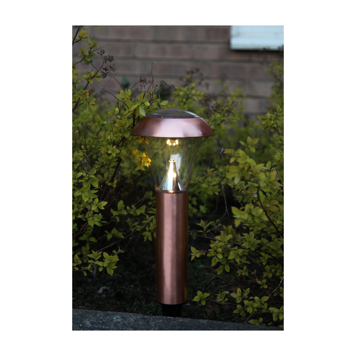 Solar Priklamp “Bollard Breed Napoli Koper’’