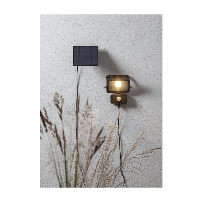 Solar Wandlamp ‘’Powerspot Industrie Zwart’’