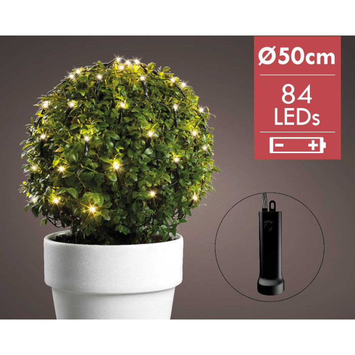 Kerstverlichting LED lichtnet -div lichtstanden Ø 50cm - 84 lampjes