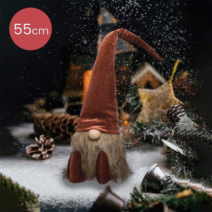 Kerstkabouter bruin - 55CM