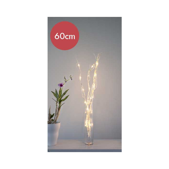 Korte witte decoratietakken - 60cm