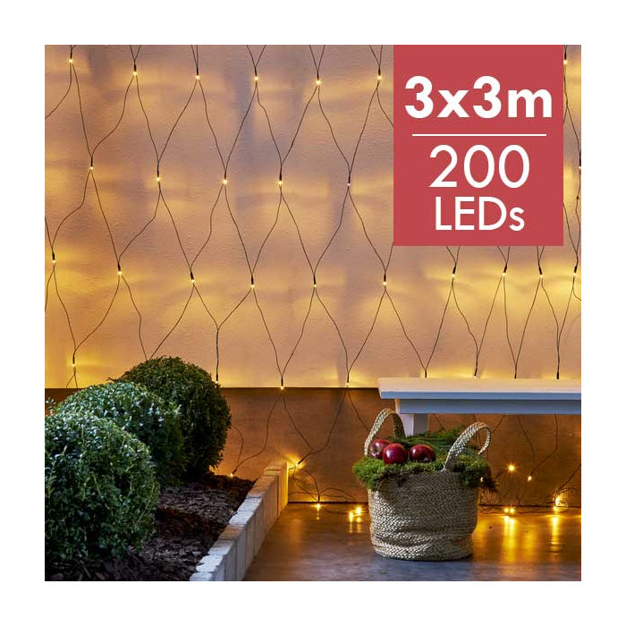 Gouden netverlichting 3x3meter - 200leds