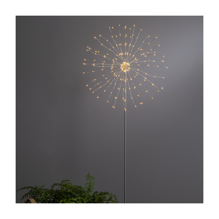 Staande lamp "Fireworks" - 130cm - 200 LED lampjes - Zilver