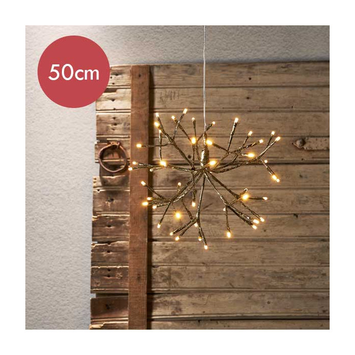 Poolster goud met 120 micro LED lampjes - Ø 50 cm 