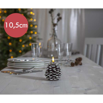 Dennenappel met LED verlichting - 10,5 cm