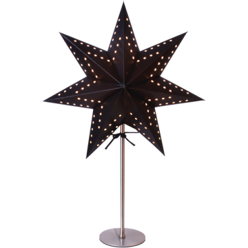 Staande kerstster "Bobo" zwart -51cm