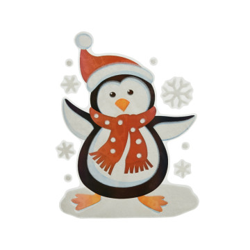 Raamdecoratie - Pinguin sticker