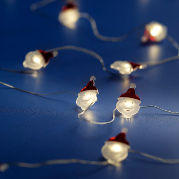 Micro LED string met Kerstmannetjes - 190cm - 20LEDs