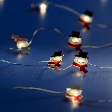 Micro LED string met Sneeuwpopjes - 190cm - 20LEDs