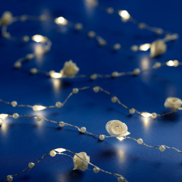 Micro LED string met Roosjes - 190cm - 20LEDs