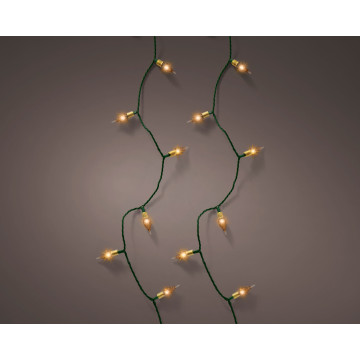 LED vintage string met twinkel effect 490 cm - 50LEDs - Groen