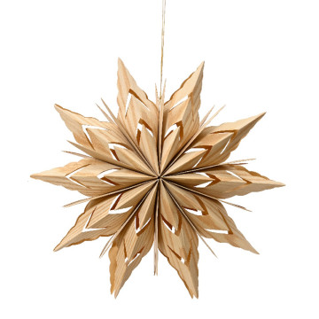 Hangende kerstster - Naturel  - Ster - 40cm