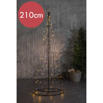 Trendy verlichte buiten kerstboom  - 210cm