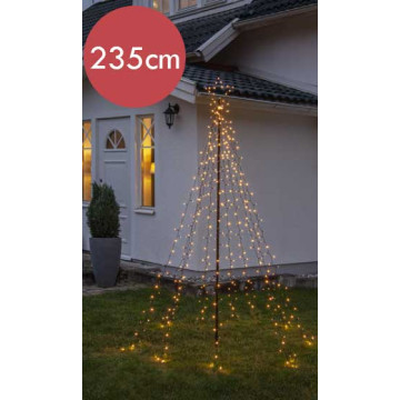 Verlichte buiten kerstboom "Spiky" - 235cm